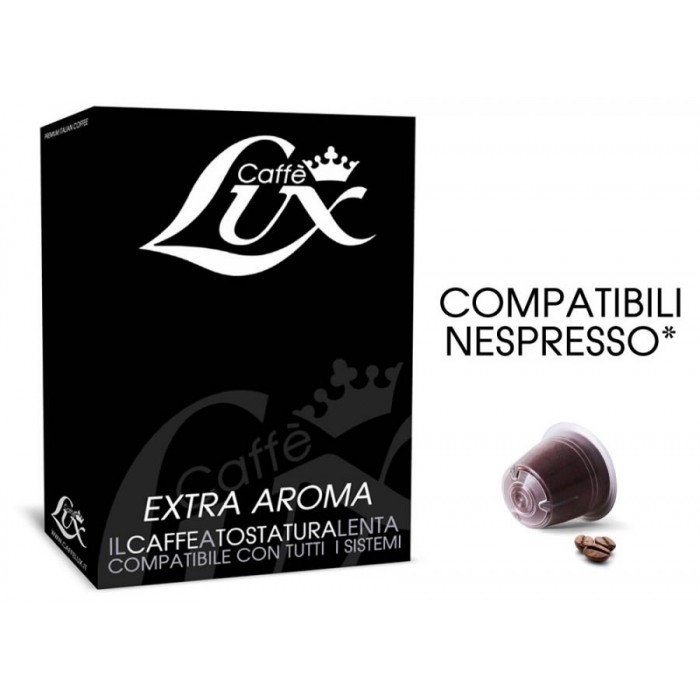50 Capsules Coffee Lux Extra Nespresso Compatible Flavor Compatibile Nespresso