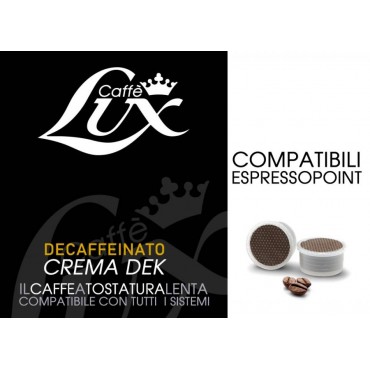 50 Capsule Caffe Lux Crema Dek Compatibile Espresso Point